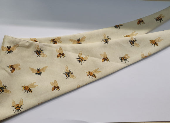 Bandana Cream Bee M (Tie)