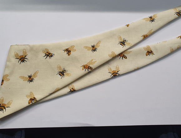 Bandana Cream Bee S (Tie)