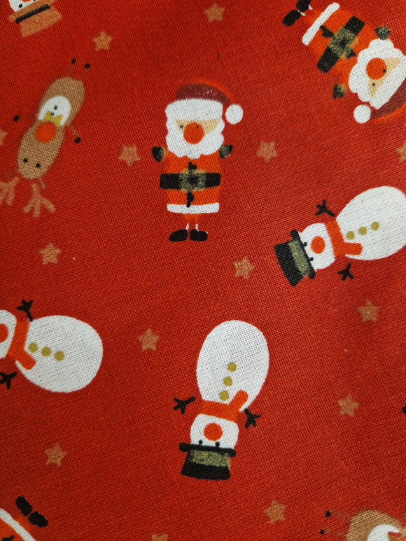 Red Santa Pattern Bandana Tie Small